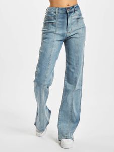 Stylish Urban Classics women's jeans, straight fit, stretch, zip fastening, cotton, blue