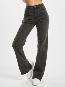 Casual URBAN CLASSICS women's jeans, straight fit, stretch, zip fastening, cotton, black
