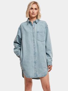 Stylish URBAN CLASSICS women's jeans, oversize denim, 370 g/m² with cotton, blue