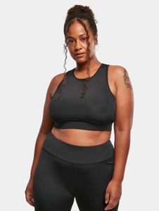 sportliches Urban Classics Damen T-Shirt Stretch 210 g/m² Schwarz