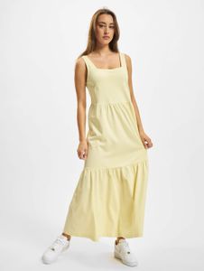 Fashionable Urban Classics women's dress, 180 g/m², cotton, pastel yellow