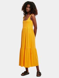 modisches Urban Classics Damen Kleid 180 g/m² mit Baumwolle Gelb