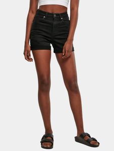 Comfortable Urban Classics women's jeans, stretch, zip pockets, black