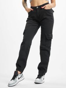 Casual Urban Classics Women's Jeans Stretch Zip Pockets Black