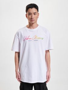 Camiseta deportiva Urban Classics para hombre, corte oversize, 220 g/m², algodón, blanca.