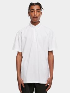 lässiges Urban Classics Herren T-Shirt Reißverschluss Oversize 220 g/m² mit Baumwolle Weiß