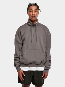 Sudadera Soft Urban Classics para hombre con cordón ajustable y cremallera, 305 g/m², gris.