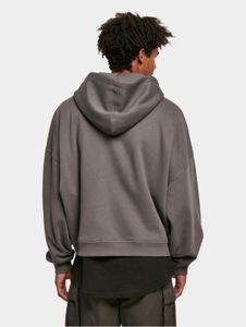 Sweat à capuche homme URBAN CLASSICS, style décontracté, fermeture éclair, poignets côtelés, coton 300 g/m², gris