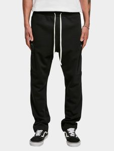 Pantalones vaqueros cómodos para hombre de Urban Classics con cordón ajustable y cremallera, algodón de 300 g/m², color negro.