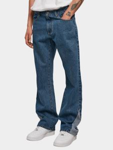 Jeans da uomo Urban Classics eleganti con tasche con zip, 390 g/m², blu