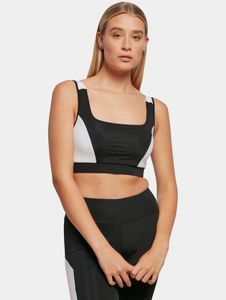 Soutien-gorge slim fit stretch confortable Urban Classics pour femme, 210 g/m², noir/blanc