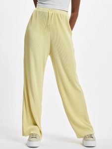 Comfortable Urban Classics women's jeans with drawstring, 105 g/m², pastel yellow