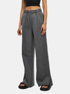 Pantalon femme Urban Classics confortable, avec cordon de serrage et poches, 470 g/m² coton, gris