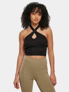 Camiseta deportiva Urban Classics para mujer, corte ajustado, 12 g/m², negra.