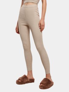 Pantalones modernos Urban Classics para mujer, corte ajustado, 12 g/m², color beige.