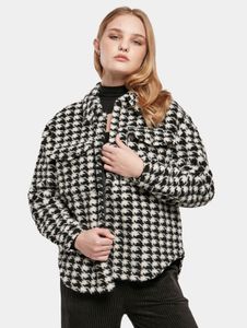 Chaqueta forrada para mujer Stylish Urban Classics, corte oversize, 360 g/m², negro/blanco