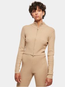 Veste femme Simple Urban Classics avec fermeture éclair, 12 g/m², beige