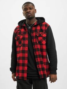 Polo cómodo para hombre URBAN CLASSICS, 120 g/m², algodón, negro/rojo