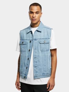 funktionale Urban Classics Herren Jacke Klettverschluss Ketten-Detail mit Baumwolle Blau