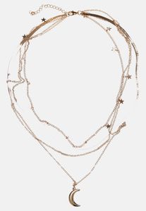 Collar unisex Casual Urban Classics, con detalle de cadena, color oro.