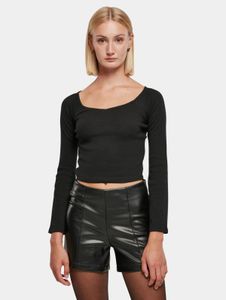 Comfortable Urban Classics women's sweatshirt, stretch slim fit, 180 g/m², cotton, black