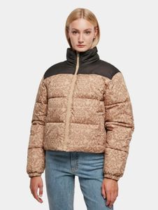 Chaqueta elegante de Urban Classics para mujer con cremalleras, bolsillos, 78 g/m², beige/negro