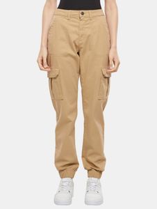 Comfortable Urban Classics women's jeans with stretch pockets, 320 g/m², cotton, beige