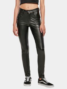 Modern Urban Classics Women's Stretch Jeans with Zipper Pockets, Black