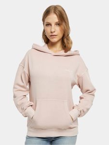 Casual Urban Classics women's hoodie, ribbed knit with ribbed cuffs, 300 g/m² cotton, pink