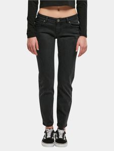 Modern Urban Classics Women's Jeans Straight Fit Stretch Zip with Cotton Black