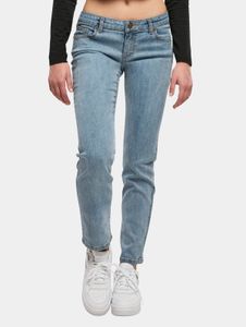 Stylish Urban Classics women's jeans, straight fit, stretch, zip fastening, cotton, blue