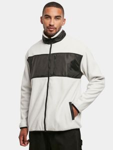 Elegante giacca da uomo Urban Classics con cerniere e tasche, 230 g/m², grigia
