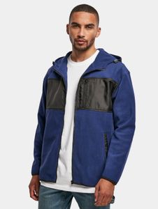 Giacca da uomo moderna URBAN CLASSICS con coulisse e cerniera, 230 g/m², blu