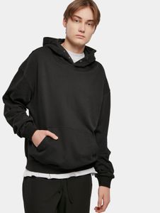 Sudadera con capucha de punto acanalado para hombre de Urban Classics, cómoda, de algodón de 300 g/m², color negro.