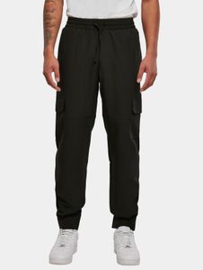 Pantalones cómodos para hombre URBAN CLASSICS, elásticos, con cordón ajustable y cierre de velcro, color negro.