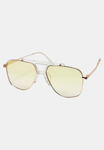 Stylish Urban Classics unisex sunglasses, transparent/gold