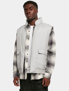 Giacca da uomo moderna URBAN CLASSICS con cerniere e tasche, 78 g/m², grigia