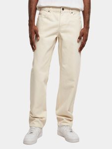 Jeans casual da uomo Urban Classics in cotone, bianco ecru