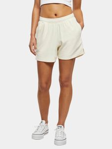 Comfortable Urban Classics women's shorts with pockets, 250 g/m² cotton, cream