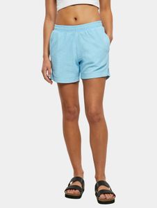 Lightweight Urban Classics women's shorts with pockets, 250 g/m², cotton, light blue