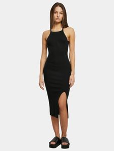 feminines Urban Classics Damen Kleid Slim Fit 12 g/m² Schwarz