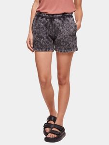 Lightweight Urban Classics women's shorts with drawstring and pockets, 360 g/m² cotton, black