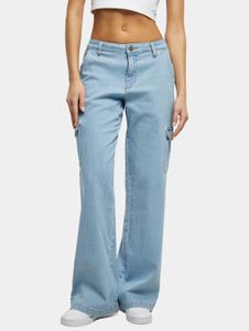 Casual Urban Classics women's jeans, straight fit, stretch, pockets, cotton, blue