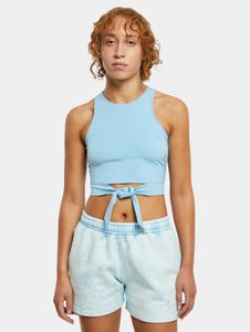 Casual Urban Classics women's T-shirt, stretch slim fit, 180 g/m², cotton, light blue