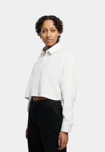 Modern Urban Classics women's polo shirt, stretch, oversize, 110 g/m², cotton, white