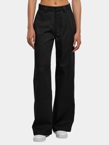 Casual Urban Classics women's jeans, straight fit, zip pockets, cotton, black