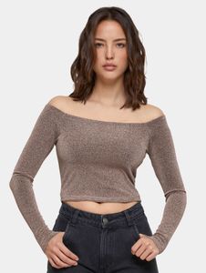 Casual Urban Classics women's sweatshirt, stretch slim fit, 140 g/m², gold
