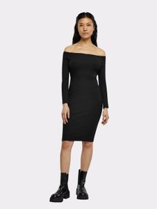 Modern Urban Classics women's long-sleeved stretch slim fit shirt, 180 g/m², cotton, black