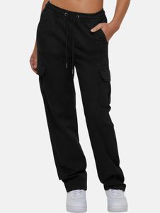 Eleganti jeans da donna Urban Classics con tasche elasticizzate, 320 g/m², cotone, neri
