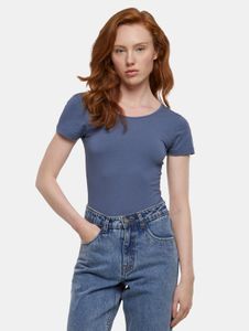 Vestido femenino Urban Classics para mujer, tejido elástico de 180 g/m² con algodón, azul.